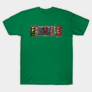 Fairytale Of New York - Vintage AI Generated Street Sign License Plate T-Shirt